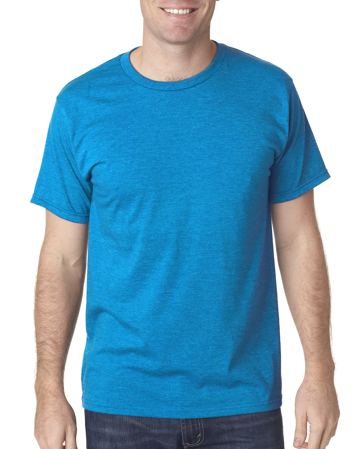 Bayside 5010 Adult Heather Ring-Spun Jersey Tee
