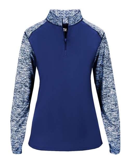 Badger 4198 Women's Sport Blend Quarter-Zip Pullover