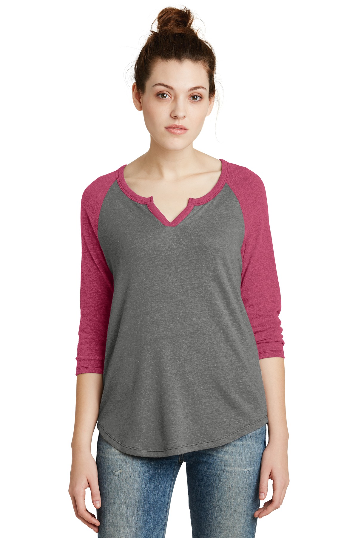 Alternative Apparel AA5060 DISCONTINUED Women's Outfield 3/4-Sleeve Vintage 50/50 Tee