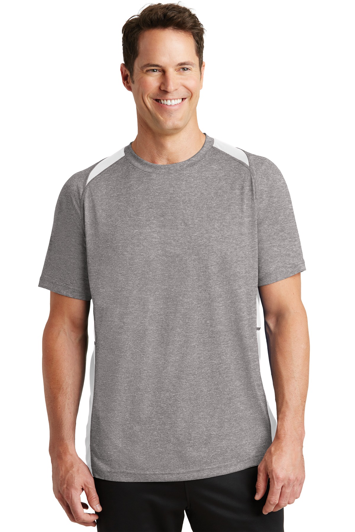 Sport-Tek ST361 Heather Colorblock Contender Tee