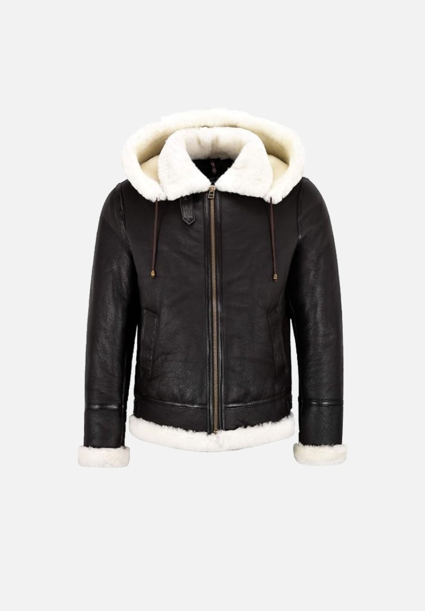 BJM118 Watson B3 Brown Leather Bomber Jacket