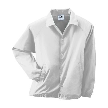 Augusta Sportswear 3100 Unisex Nylon Coach's Jacket - WHITE