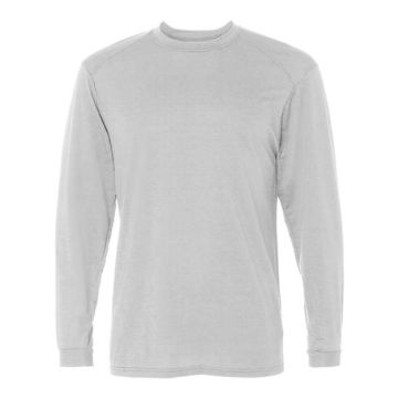 Badger 4804 B-Tech Cotton-Feel Long Sleeve T-Shirt - S - White