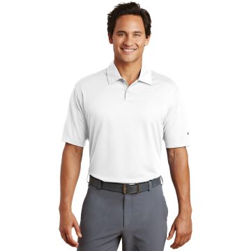 Nike 373749 DISCONTINUED Nike Dri-FIT Pebble Texture Polo. 373749 - White