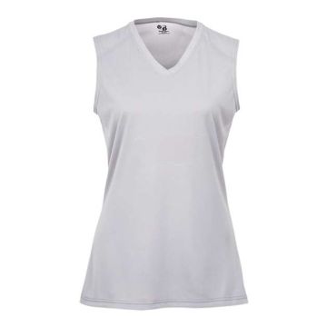 Badger 4163 Women's B-Core Sleeveless T-Shirt - XS - Silver