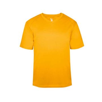 Badger 2162 Youth B-Core V-Neck T-Shirt - S - Gold