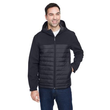 Dri Duck 5324 Men's Pinnacle Puffer Body Softshell Hooded Jacket