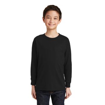 Gildan 5400B Gildan &#174;  Youth Heavy Cotton &#153;  100% Cotton Long Sleeve T-Shirt. 5400B - Black