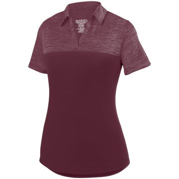Augusta Sportswear 5413 Ladies' Shadow Tonal?Heather Polo - MAROON