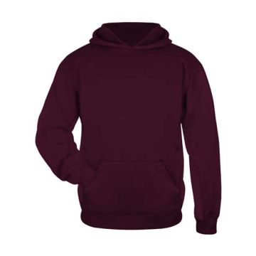 Badger 2454 Youth Performance Fleece Hooded Sweatshirt - XS - Maroon