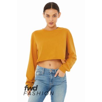 Bella + Canvas 6501B FWD Fashion Ladies' Cropped Long-Sleeve T-Shirt - MUSTARD