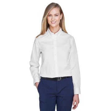 CORE365 78193 Ladies' Operate Long-Sleeve Twill Shirt - WHITE