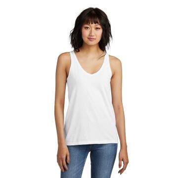 District DT154 District &#174;  Women's Perfect Blend &#174;  CVC V-Neck Tank DT154 - White