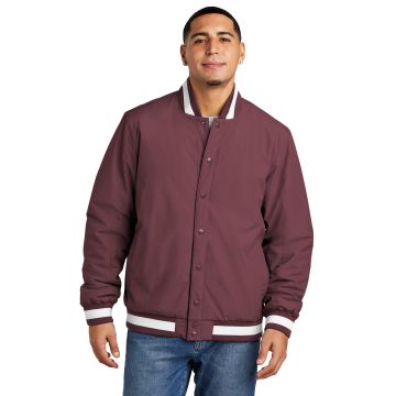 Sport-Tek JST58 Sport-Tek &#174;  Insulated Varsity Jacket JST58 - Maroon