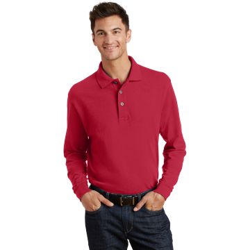 Port Authority K320 DISCONTINUED Long Sleeve Heavyweight Cotton Pique Polo