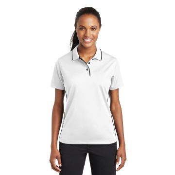 Sport-Tek L467 DISCONTINUED Ladies Dri-Mesh Polo with Tipped Collar and Piping