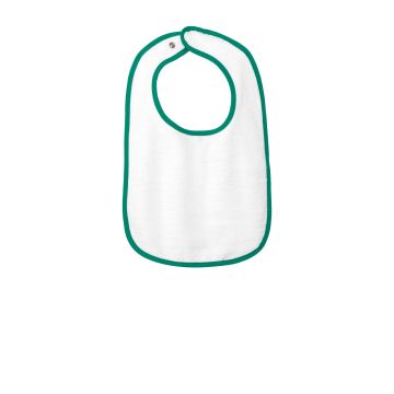 Rabbit Skins RS1003 Rabbit Skins &#153;  Infant Contrast Trim Terry Bib. RS1003 - Kelly
