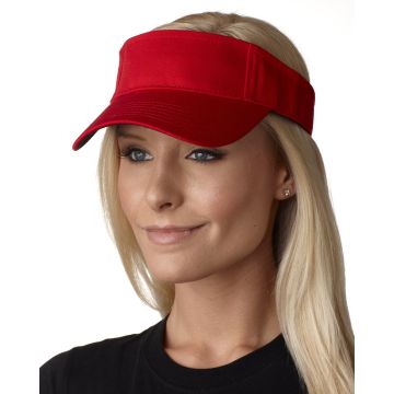 Adams AC101 Ace Vat-Dyed Twill Visor - RED