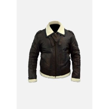 BJM111 Parfitt Black B3 Leather Bomber Jacket