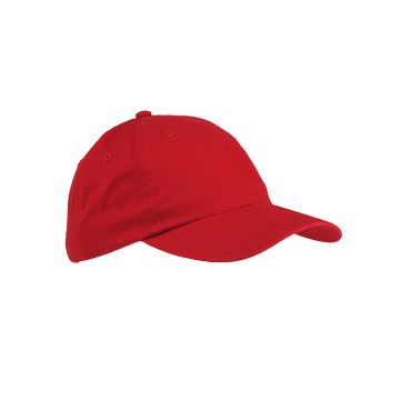 Big Accessories BX001Y Youth 6-Panel Brushed Twill Unstructured Cap - RED