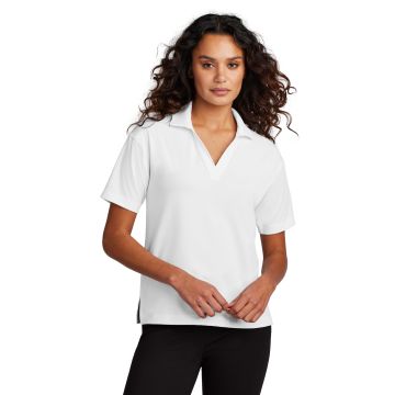 Mercer+Mettle MM1015 Mercer+Mettle &#153;  Women's Stretch Jersey Polo MM1015 - White