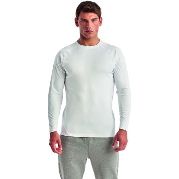 TriDri TD050 Unisex Panelled Long-Sleeve Tech T-Shirt - WHITE