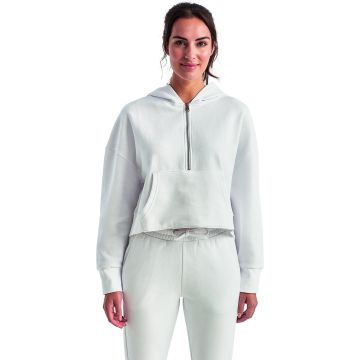 TriDri TD077 Ladies' Alice Half-Zip Hooded Sweatshirt - WHITE