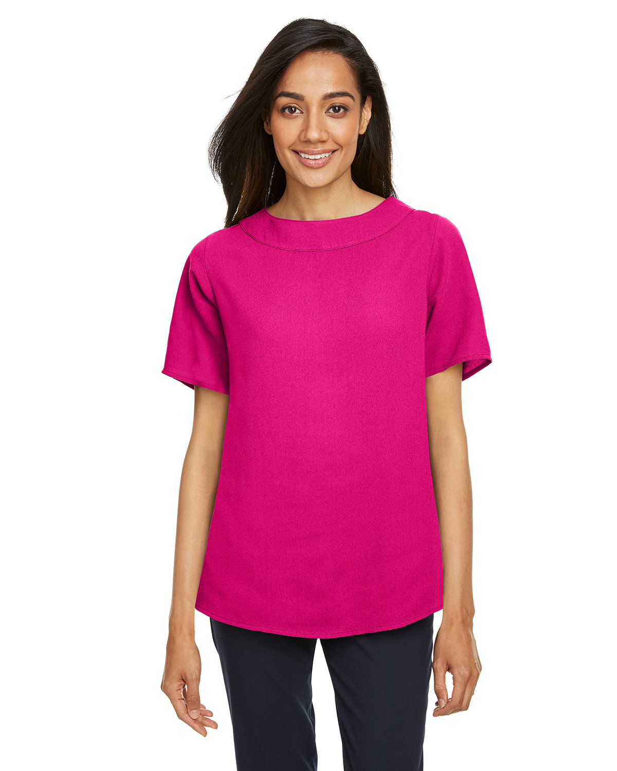 Devon & Jones DP613W Women's Perfect Fit Boat-Neck Blouse