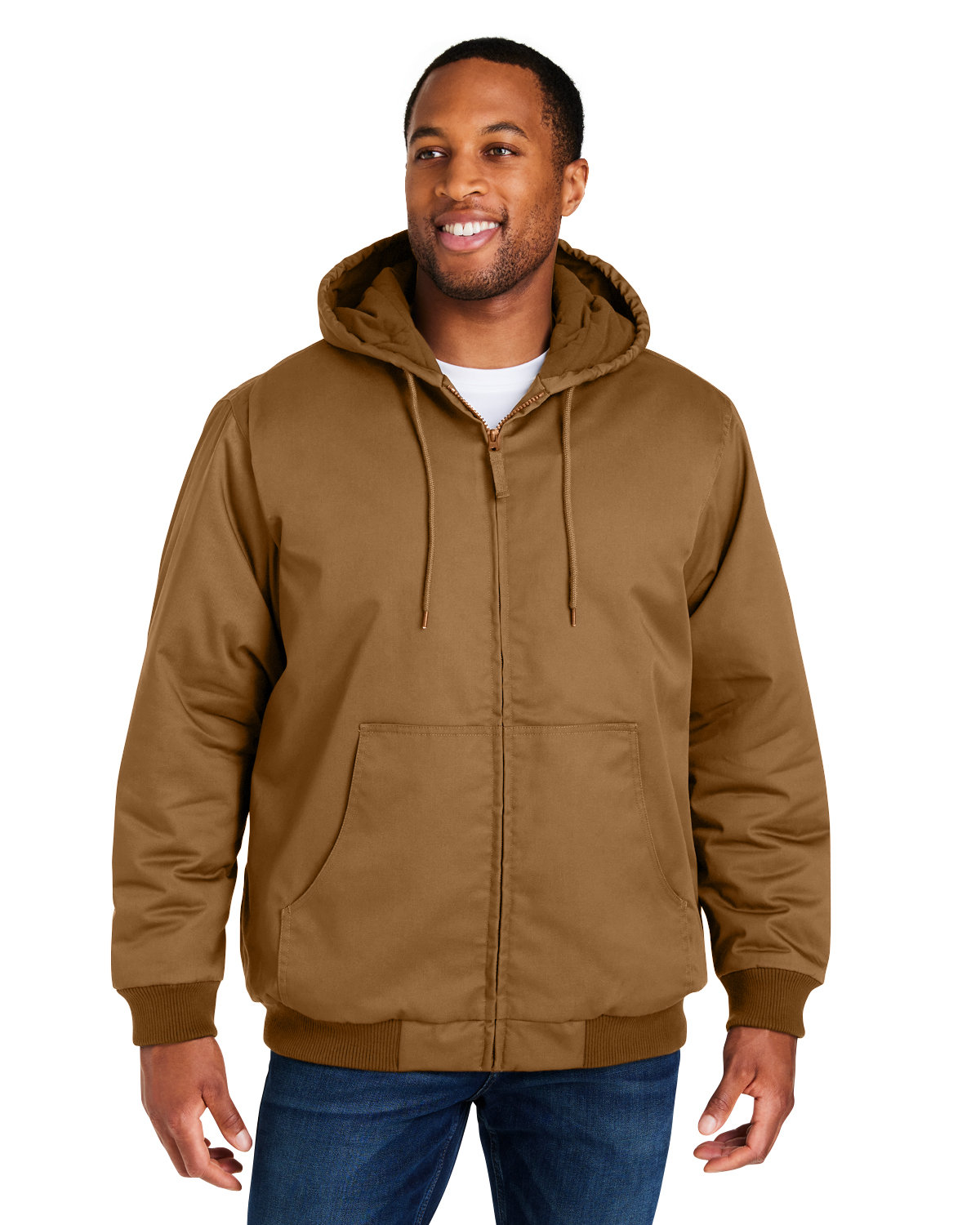 Harriton M722T Men's Tall ClimaBloc Heavyweight Hooded Full-Zip Jacket